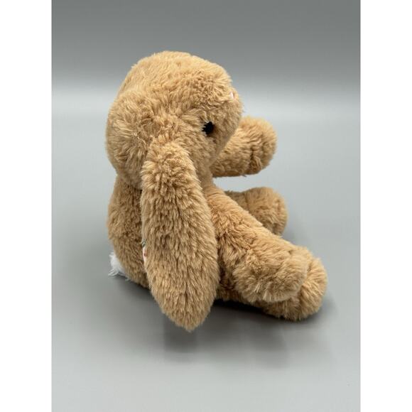 2022 Animal Adventure Brown Bunny Rabbit Plush W/ Floral Ears Stuffed Animal 8” - Picture 4 of 11